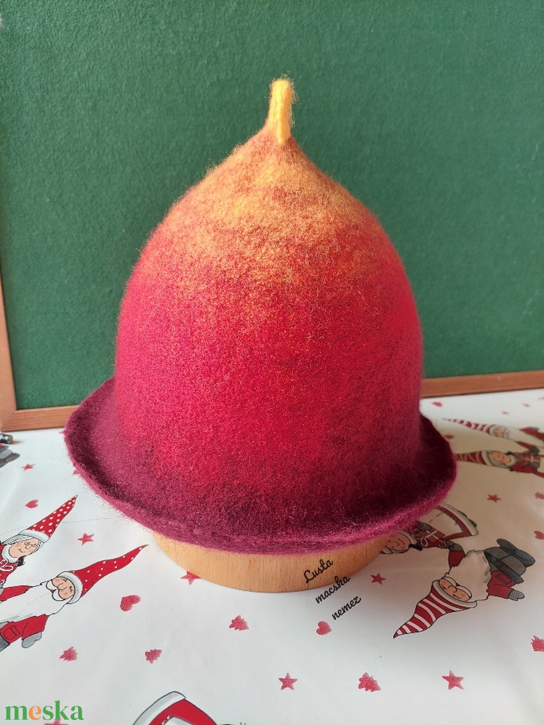 Nemez manó szauna sapka - ruha & divat - sál, sapka, kendő - kalap - Meska.hu