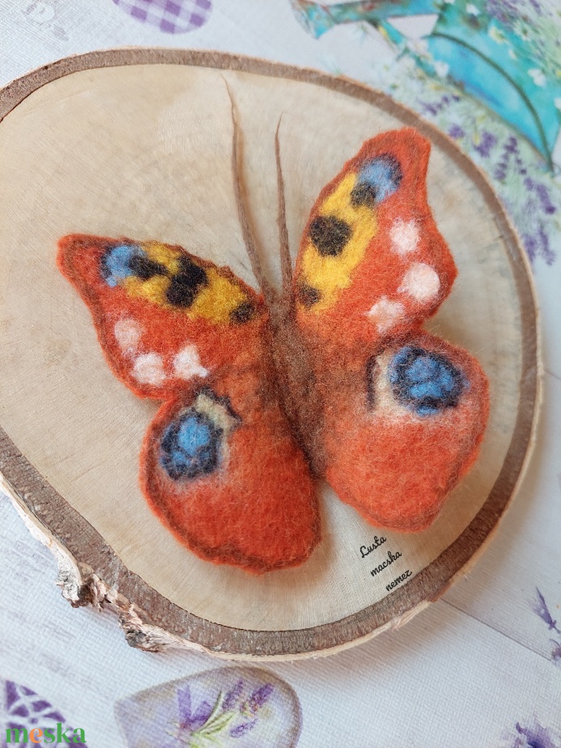 Nappali pávaszem nemez lepke - otthon & életmód - dekoráció - ajtó- és ablak dekoráció - ablakdísz - Meska.hu