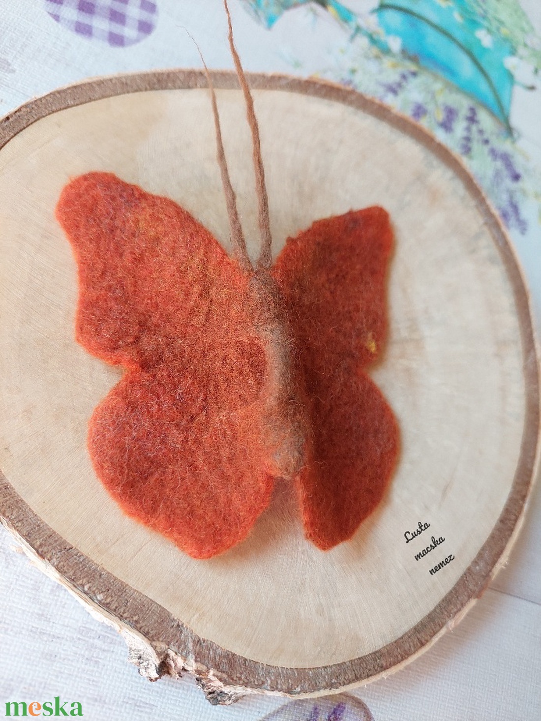 Nappali pávaszem nemez lepke - otthon & életmód - dekoráció - ajtó- és ablak dekoráció - ablakdísz - Meska.hu