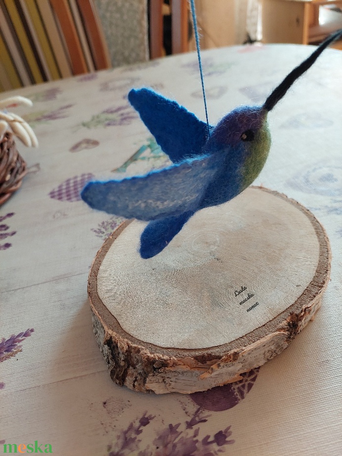 Nemez kolibri kék - otthon & életmód - dekoráció - ajtó- és ablak dekoráció - ablakdísz - Meska.hu