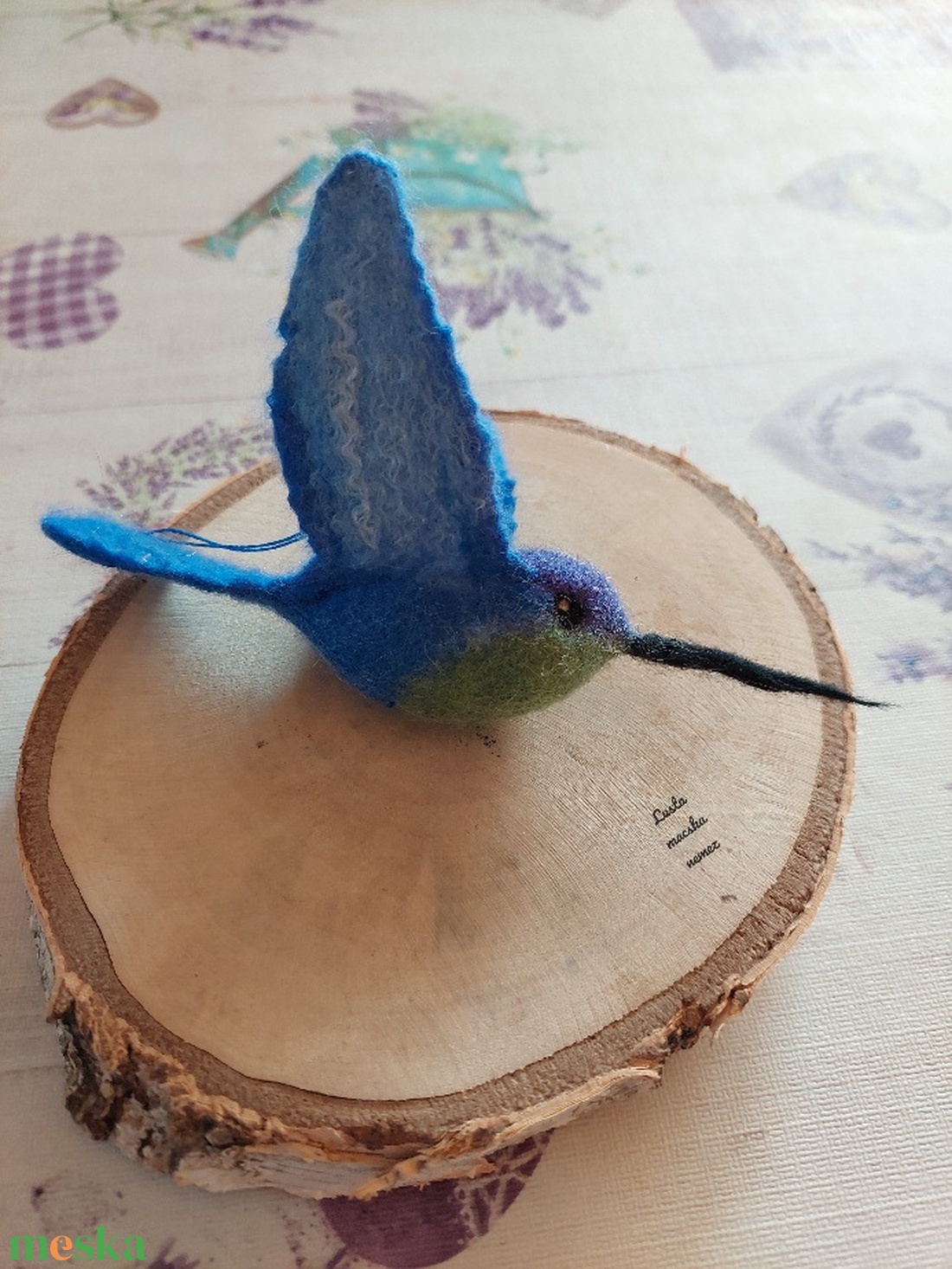 Nemez kolibri kék - otthon & életmód - dekoráció - ajtó- és ablak dekoráció - ablakdísz - Meska.hu