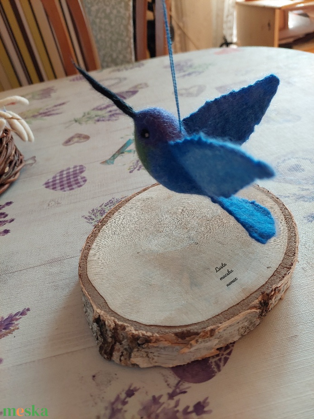 Nemez kolibri kék - otthon & életmód - dekoráció - ajtó- és ablak dekoráció - ablakdísz - Meska.hu