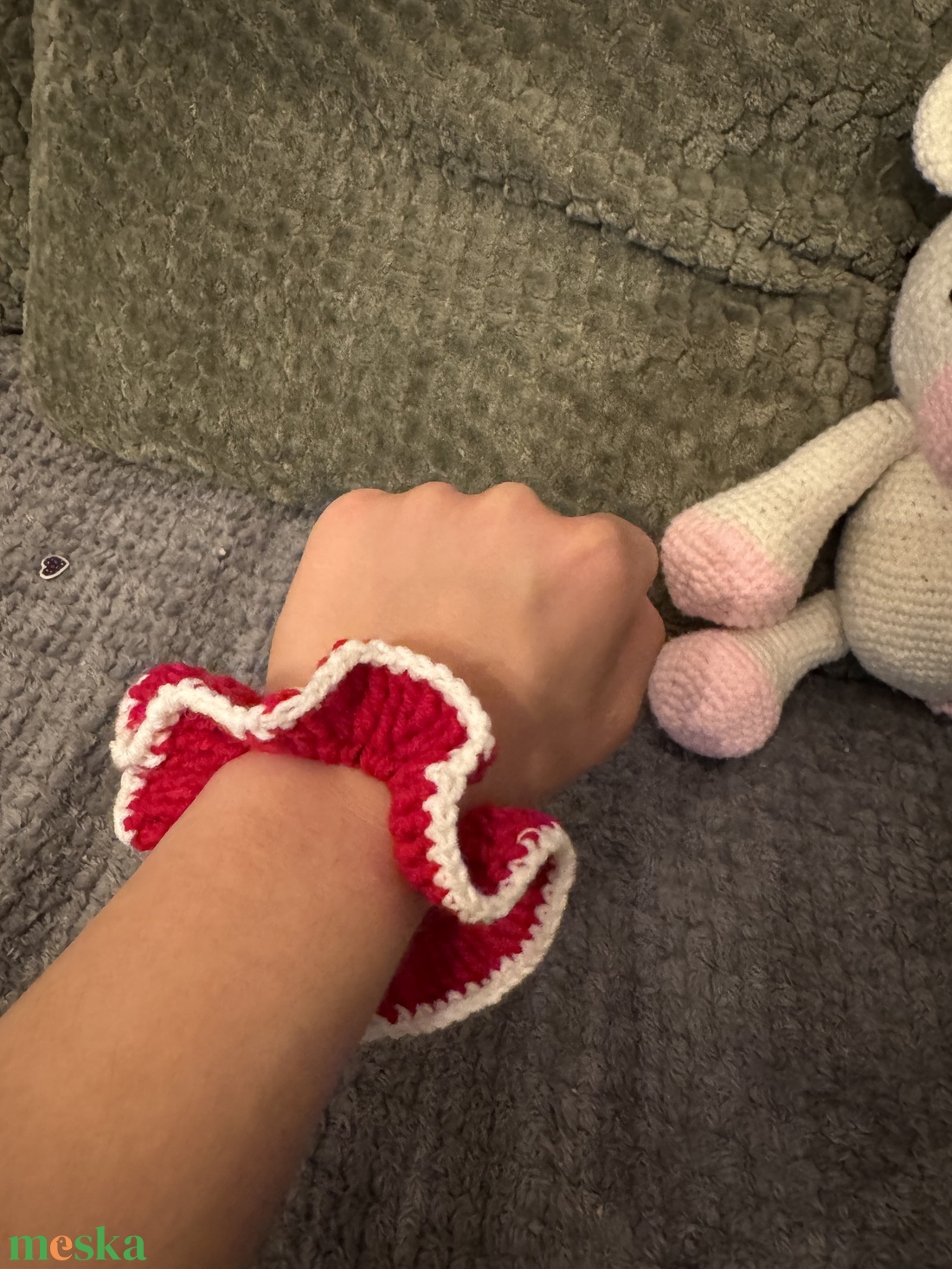 Luvia - Scrunchie, horgolt hajgumi  - ruha & divat - hajdísz & hajcsat - hajgumi - Meska.hu