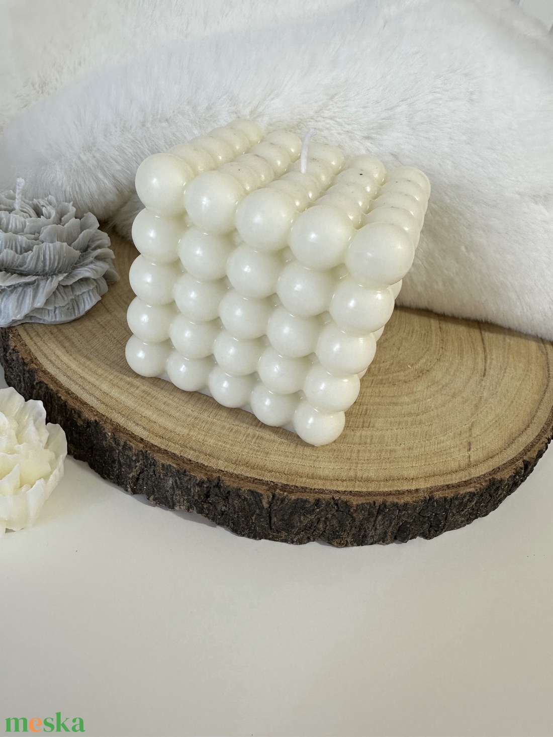 Buborék Gyertyakocka - otthon & életmód - gyertya, illat, aroma - gyertya - Meska.hu