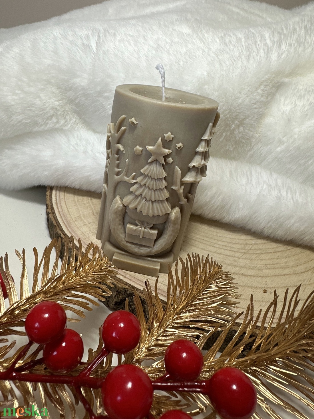 Szarvasos Szójaviasz Henger Gyertya - Barna - otthon & életmód - gyertya, illat, aroma - gyertya - Meska.hu Szarvasos Szójaviasz Henger Gyertya - Barna - otthon & életmód - gyertya, illat, aroma - gyertya - Meska.hu