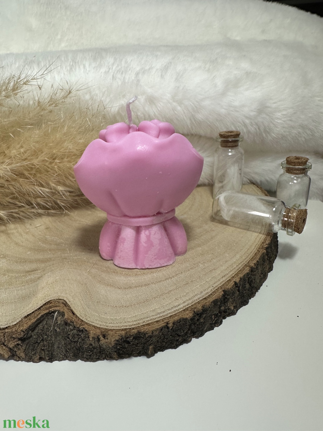 Rózsacsokor Gyertya - Rózsaszín - otthon & életmód - gyertya, illat, aroma - gyertya - Meska.hu