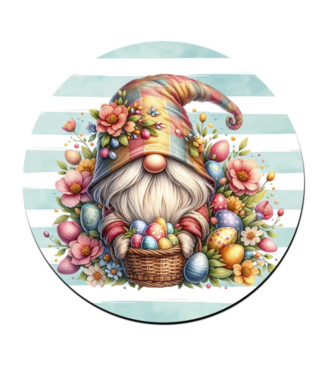 Húsvéti tojások és cuki manó mintás bögre alátét - ünnepi díszek, dekorációk - húsvéti díszek és dekorációk - húsvéti tálalás - Meska.hu