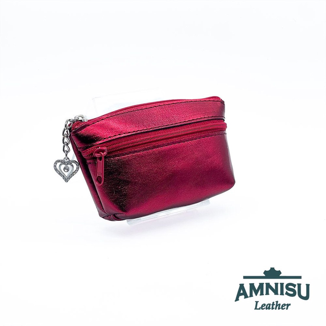 Metál bordó kettő cipzáras kulcstartó B5006 -  - Meska.hu