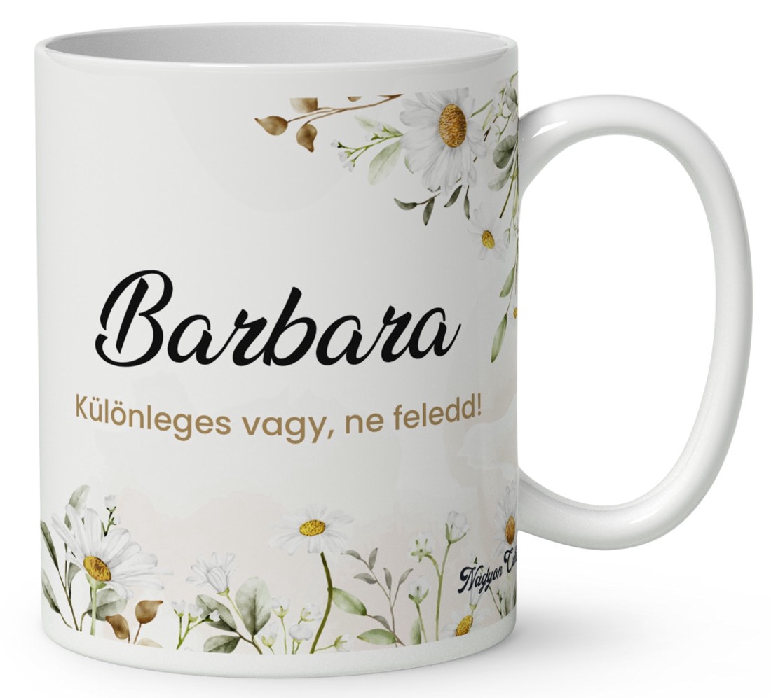 Névvel kérhető - Kedves Százszorszép manó lány mintás bögre -  - Meska.hu