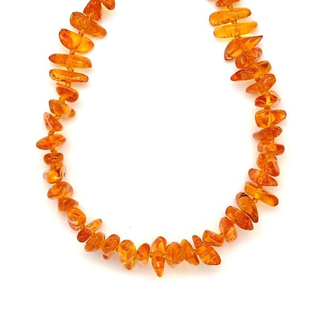 Borostyán sötét sárga splitter nyaklánc 45cm - kellékek & szerszámok - ásvány alapanyag - splitter - Meska.hu