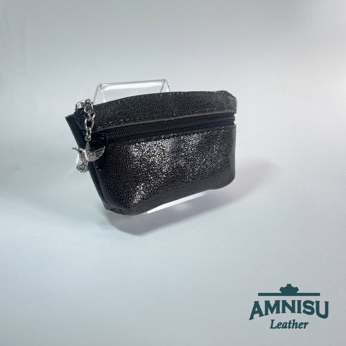 Sötétszürke kettő cipzáras kulcstartó B8021 - táska & tok - kulcstartó & táskadísz - kulcstartó - Meska.hu