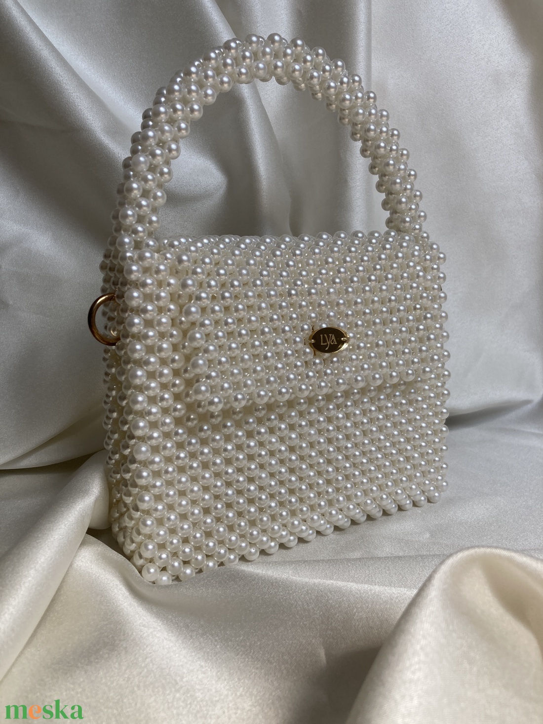 LYA - Serenity Bloom gyöngytáska - esküvő - kiegészítők - táska - Meska.hu