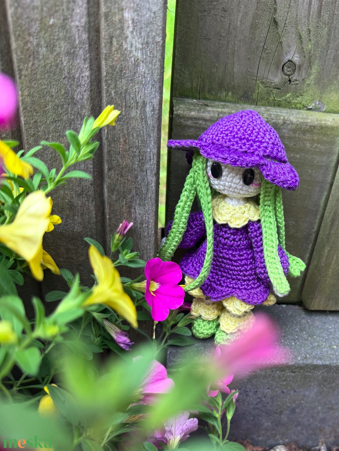 Violetta- Egy gyönyörű lila tündér - diy (csináld magad) - szabásminta, útmutató - horgolási minta - Meska.hu