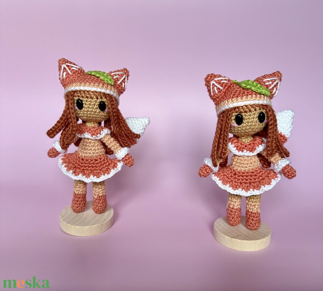 Kitsuna- Egy apró róka szellem amigurumi horgolási minta - diy (csináld magad) - szabásminta, útmutató - horgolási minta - Meska.hu