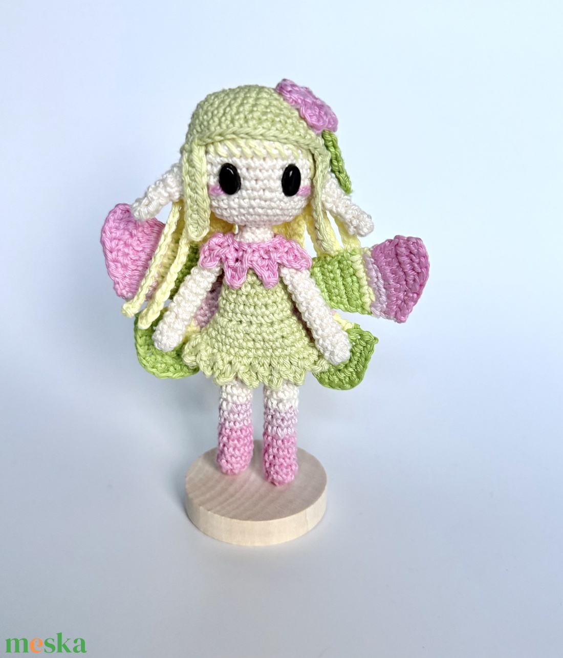 Lorena- Tavaszi virágtündér amigurumi horgolási minta - diy (csináld magad) - szabásminta, útmutató - horgolási minta - Meska.hu