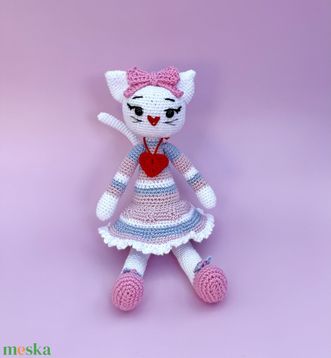 Luna Bell - A pasztel cica amigurumi horgolási minta - diy (csináld magad) - szabásminta, útmutató - horgolási minta - Meska.hu