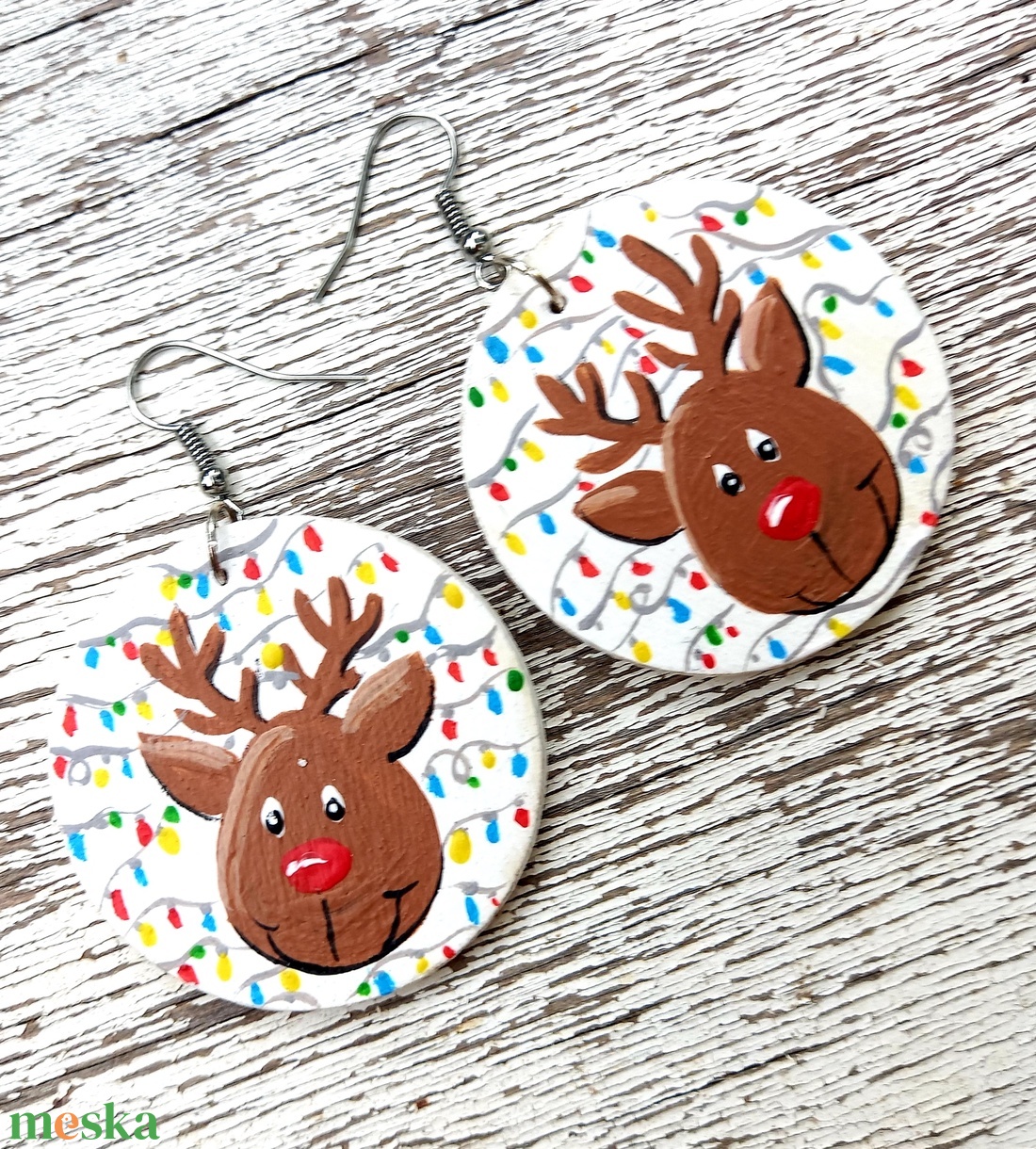 Karácsonyi fülbevaló-Rudolph - ékszer - fülbevaló - lógó fülbevaló - Meska.hu Karácsonyi fülbevaló-Rudolph - ékszer - fülbevaló - lógó fülbevaló - Meska.hu