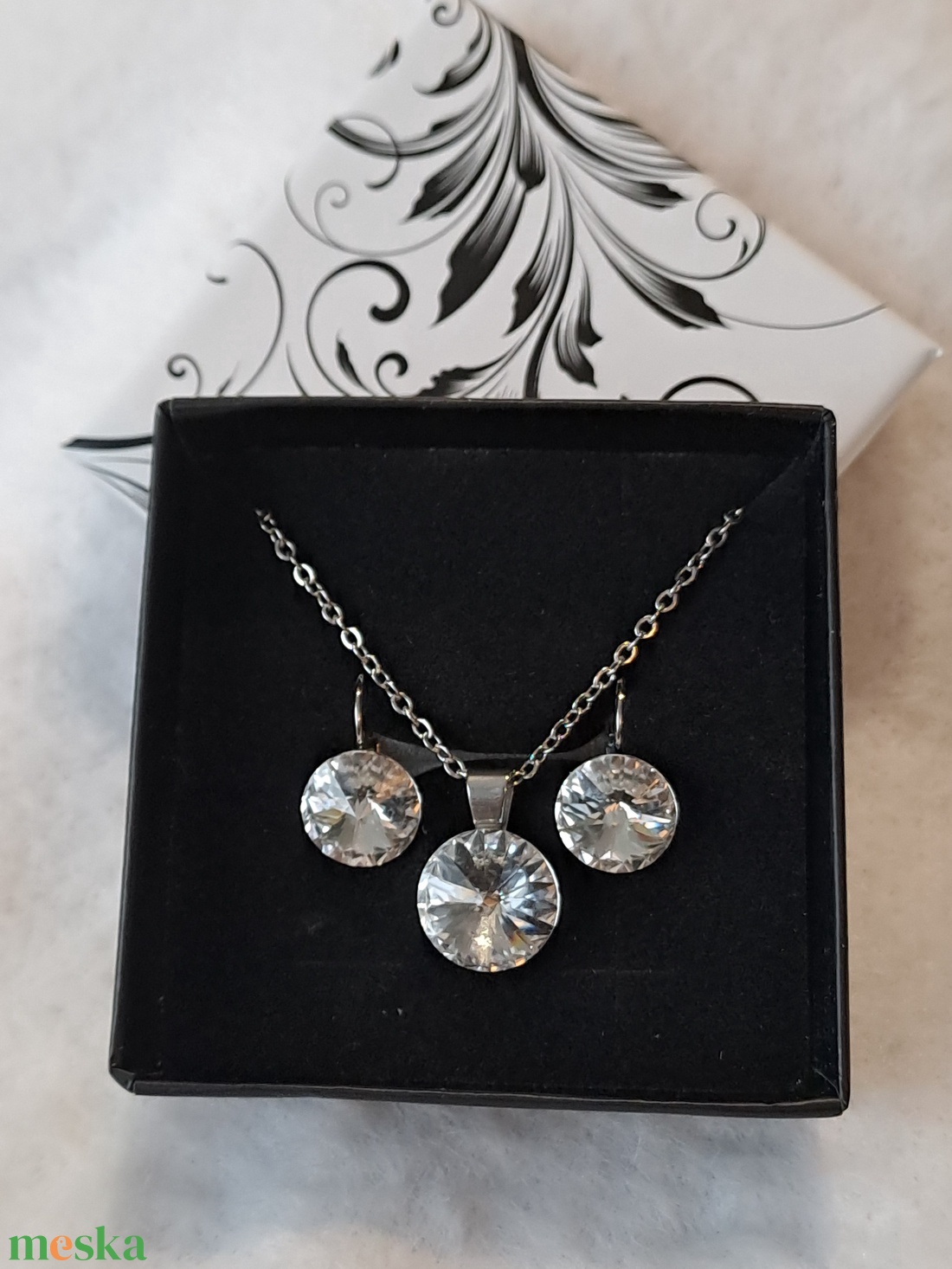 Nemesacél kristály ékszerszett - ékszer - ékszerszett - Meska.hu