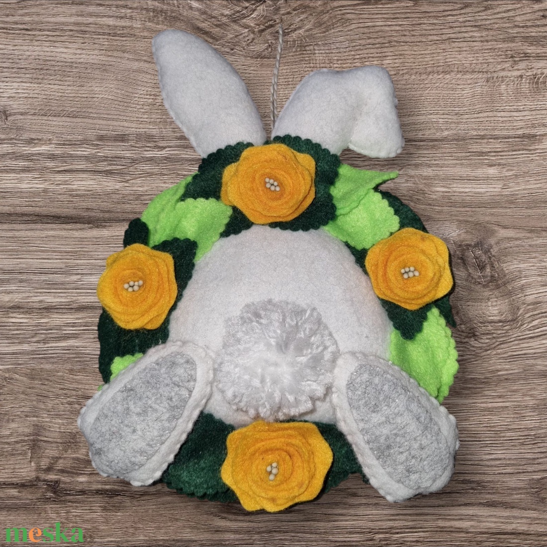 Ajtódísz nyuszi popos - otthon & életmód - dekoráció - ajtó- és ablak dekoráció - ajtódísz & kopogtató - Meska.hu