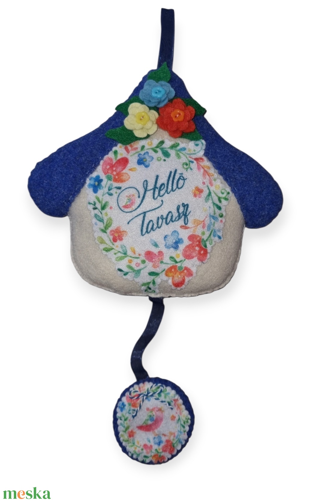 Helló Tavasz ajtódísz - otthon & életmód - dekoráció - ajtó- és ablak dekoráció - ajtódísz & kopogtató - Meska.hu