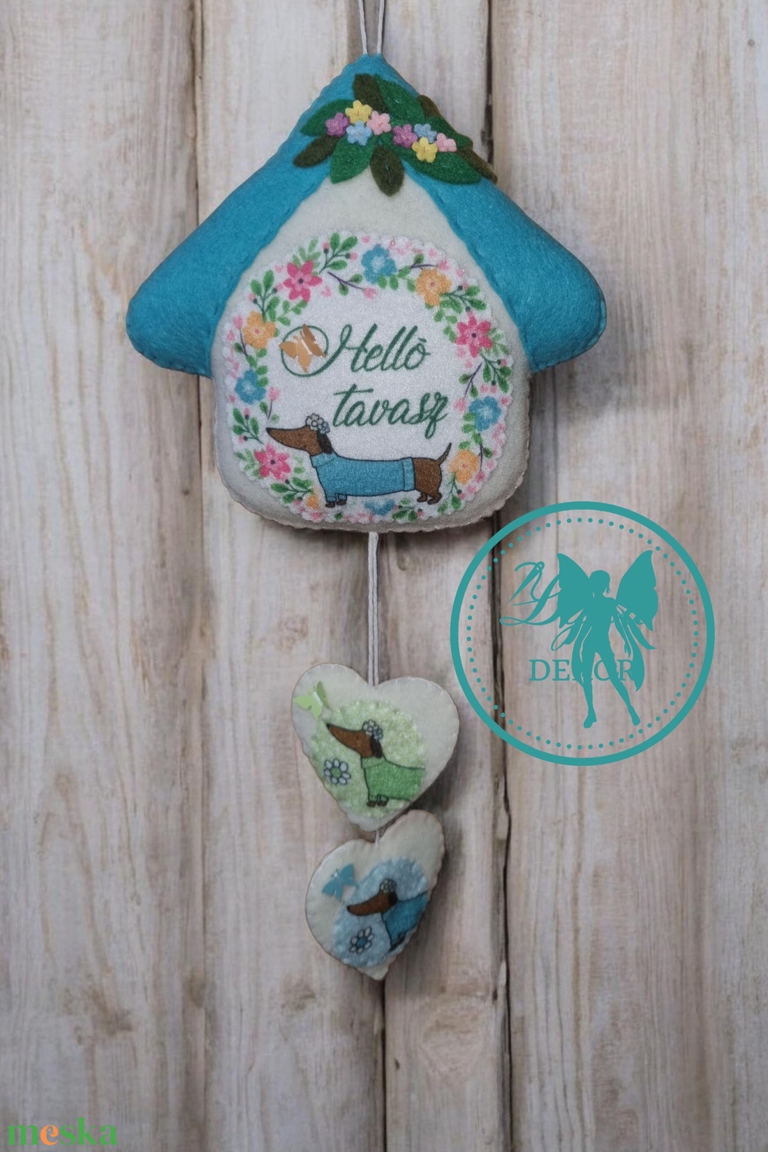Tavaszi tacsis ajtódísz - otthon & életmód - dekoráció - ajtó- és ablak dekoráció - ajtótábla - Meska.hu