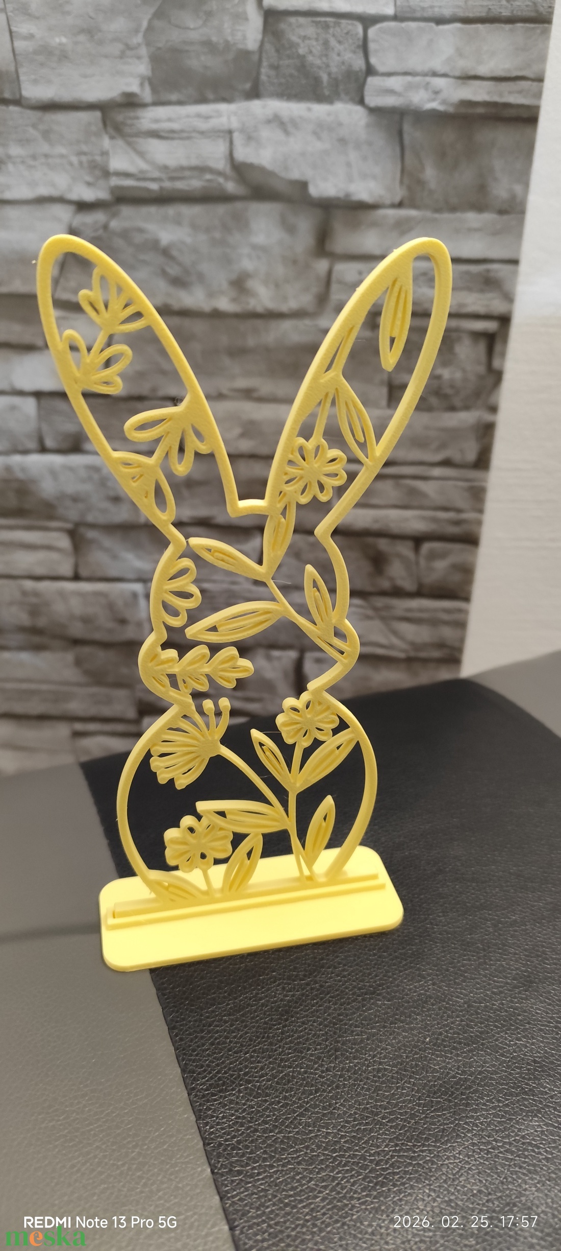 �� Tavaszi Virágos Nyuszi 3D Nyomtatással  - Húsvéti Dekoráció - ünnepi díszek, dekorációk - húsvéti díszek és dekorációk - húsvéti asztaldíszek - Meska.hu
