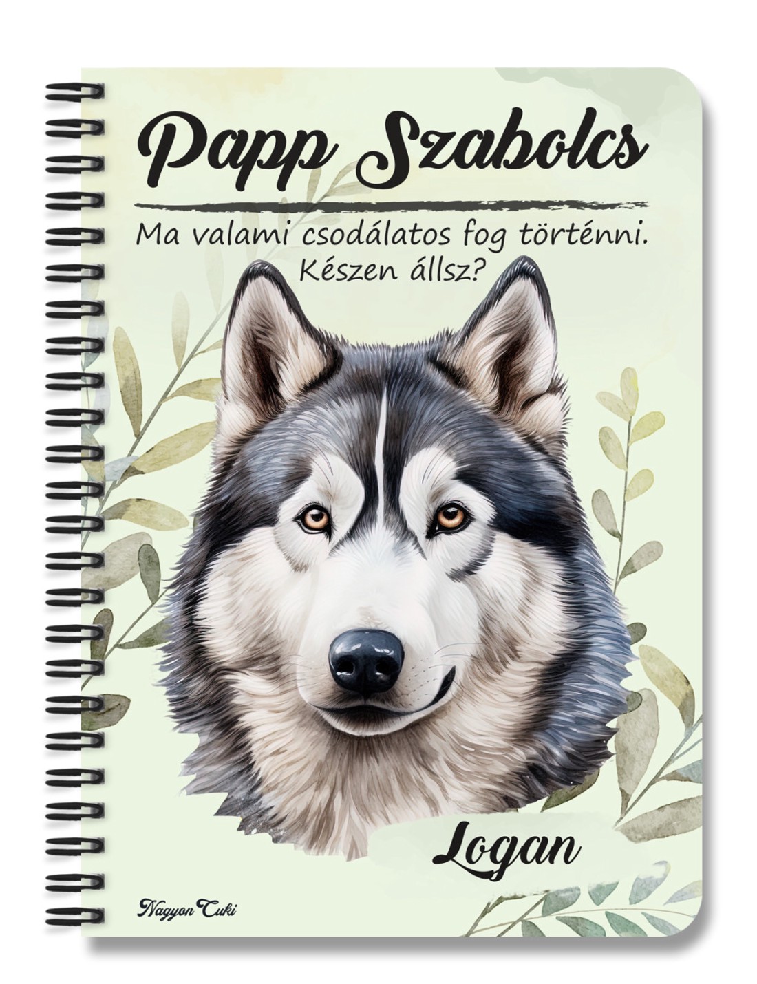Személyre szabható - Husky portré mintás A5-ös füzet - otthon & életmód - papír, írószer - jegyzetfüzet & napló - Meska.hu