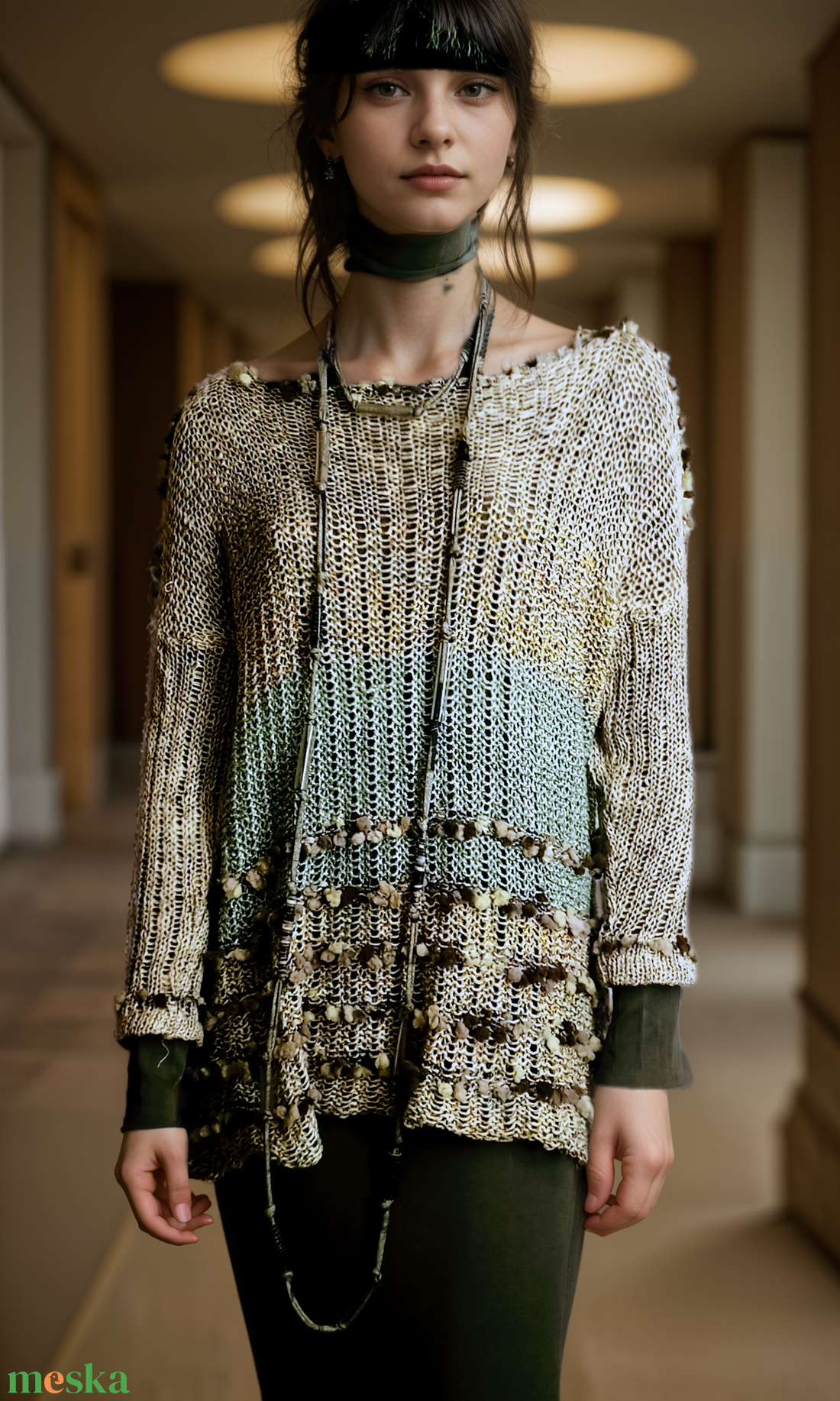 Kötött  pulóver - ruha & divat - női ruha - pulóver - Meska.hu