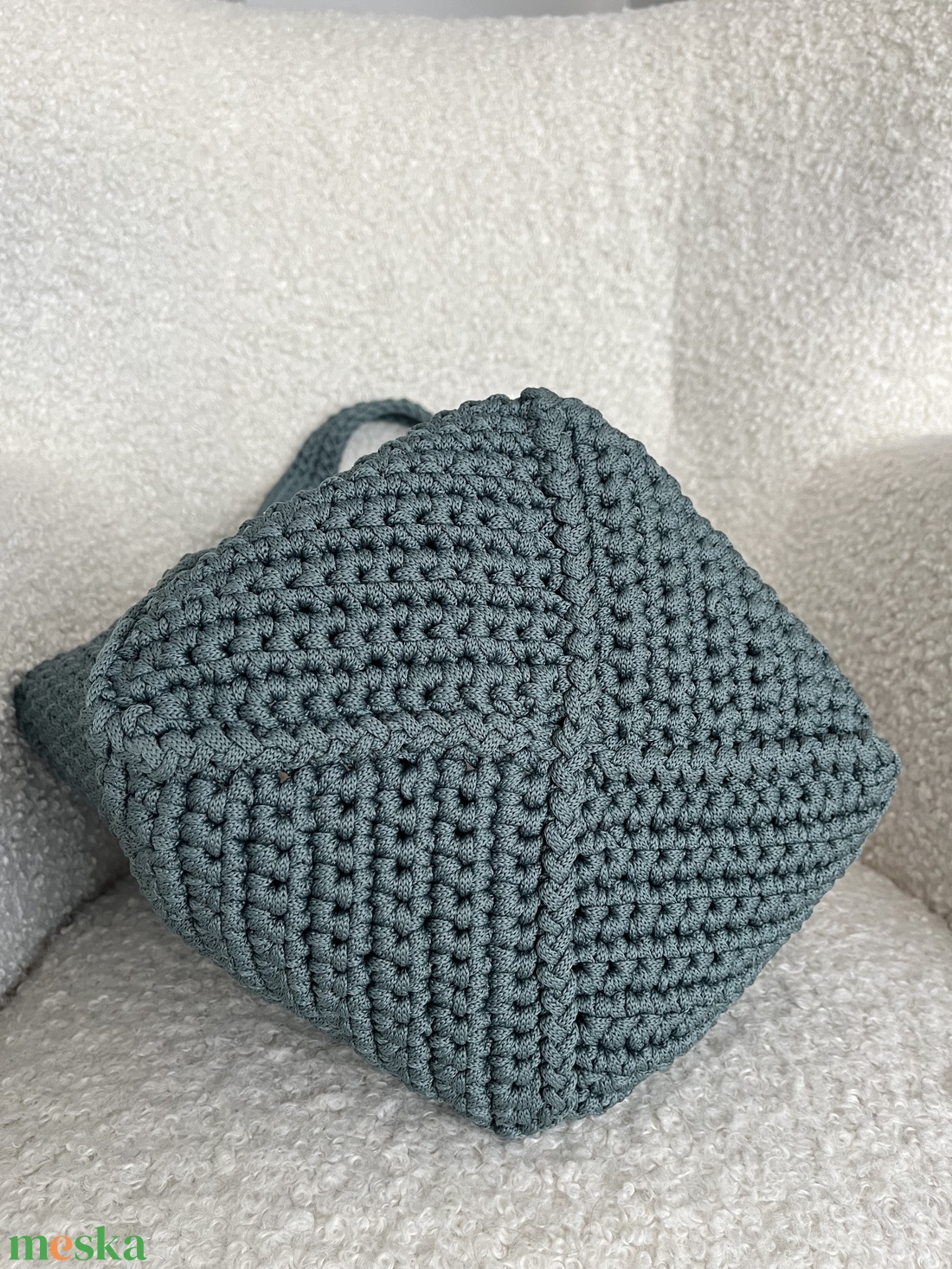 Extrán pakolós tengerzöld válltáska - MAANED design - táska & tok - bevásárlás & shopper táska - shopper, textiltáska, szatyor - Meska.hu