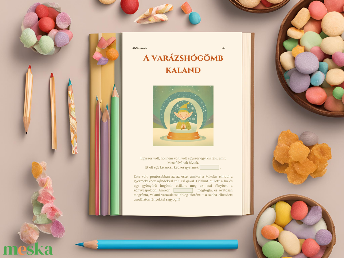 A varázshóbömb kaland-foglalkoztató mese - játék & sport - készségfejlesztő és logikai játék - oktató játékok - Meska.hu