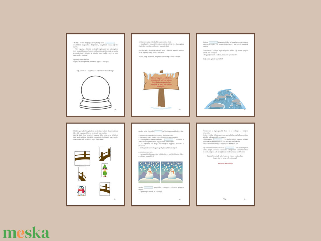 A varázshóbömb kaland-foglalkoztató mese - játék & sport - készségfejlesztő és logikai játék - oktató játékok - Meska.hu