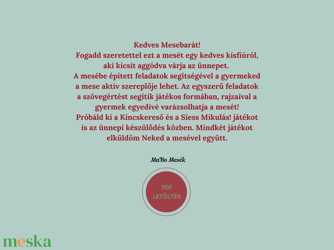 A Mikulás Üzenete-foglalkoztató mese - játék & sport - készségfejlesztő és logikai játék - oktató játékok - Meska.hu