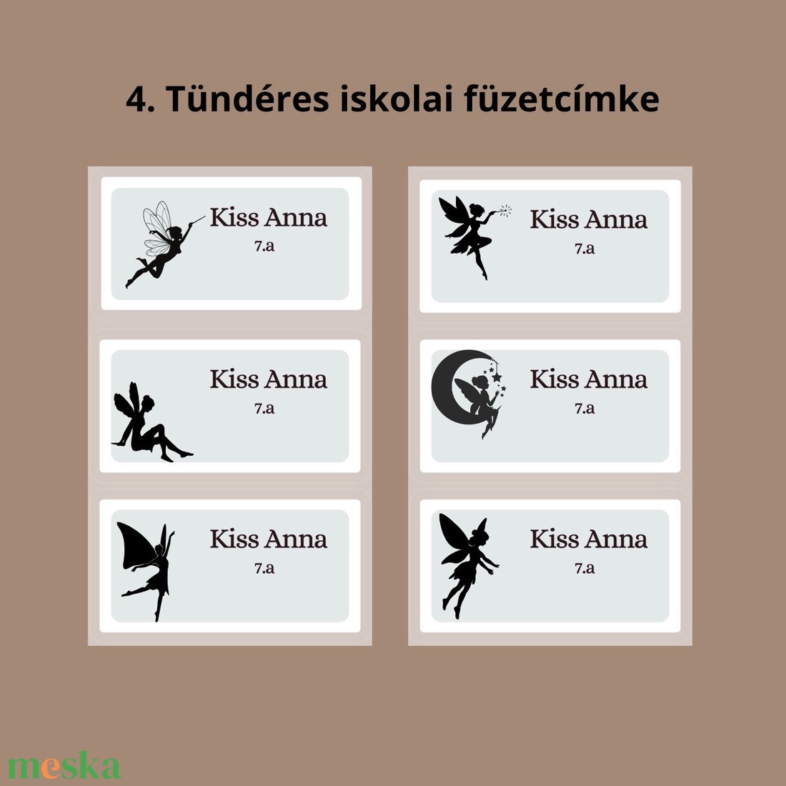 Iskolai füzetcímke, egyedi névre szóló  - otthon & életmód - papír, írószer - matrica, matrica csomag - Meska.hu