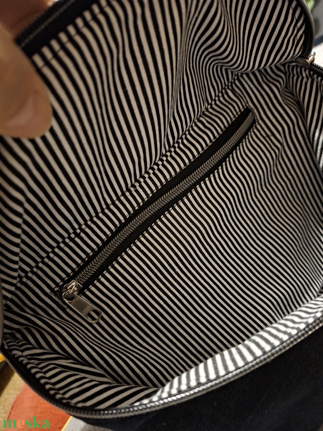 Oldaltáska pálmalevél mintával - táska & tok - bevásárlás & shopper táska - kenyeres zsák - Meska.hu