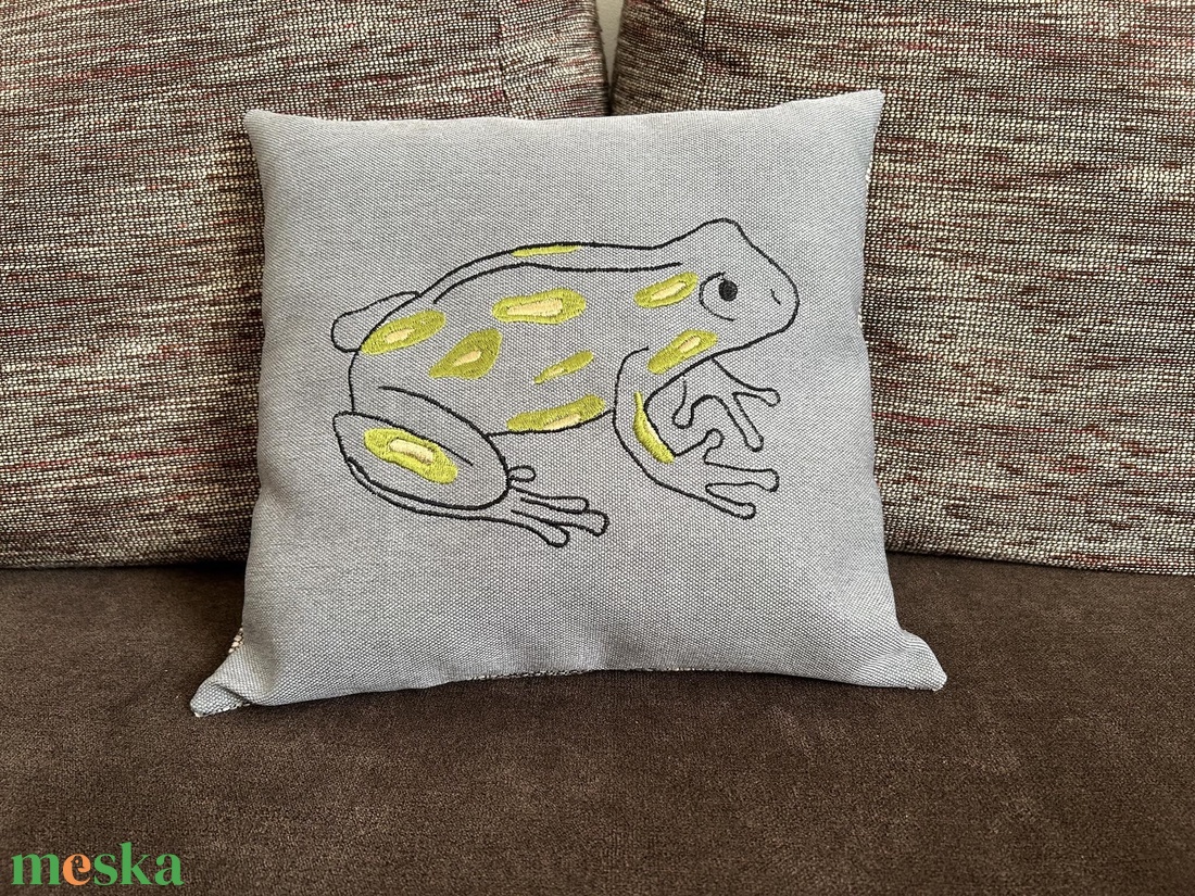 Békás díszpárna - otthon & életmód - lakástextil - párna & párnahuzat - Meska.hu
