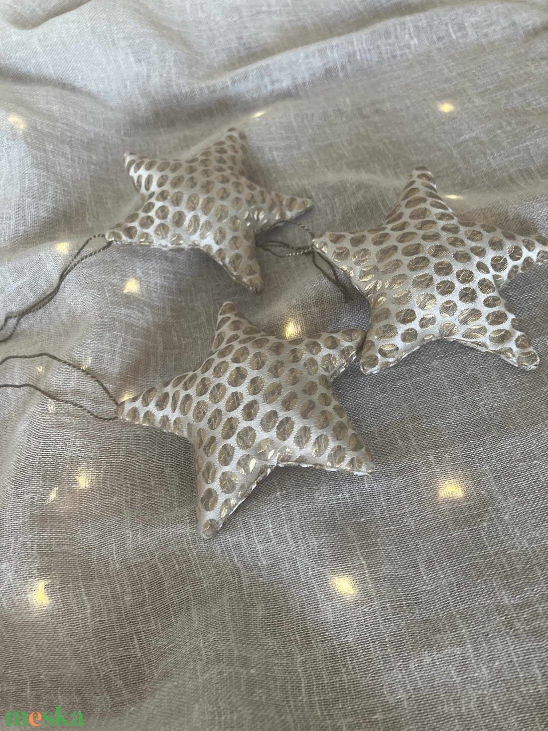 Csillag alakú karácsonyfadísz szett - karácsony - karácsonyi lakásdekoráció - karácsonyfadíszek - Meska.hu