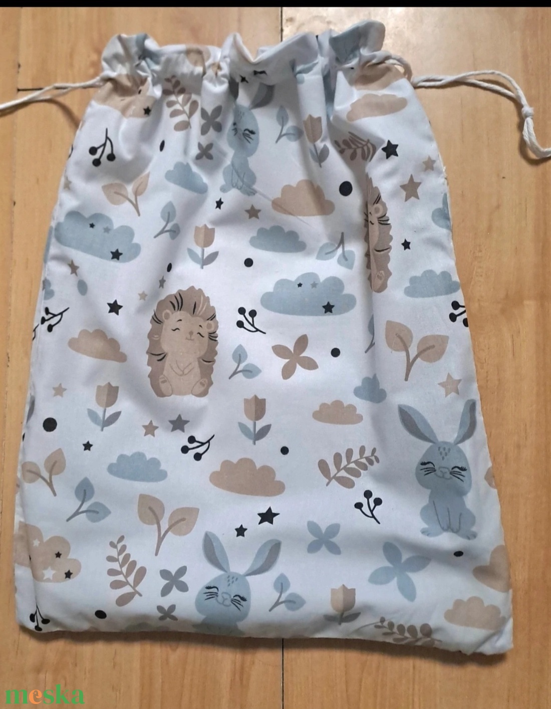 Nagyméretű kenyeres zsák sündisznó mintával - táska & tok - bevásárlás & shopper táska - kenyeres zsák - Meska.hu