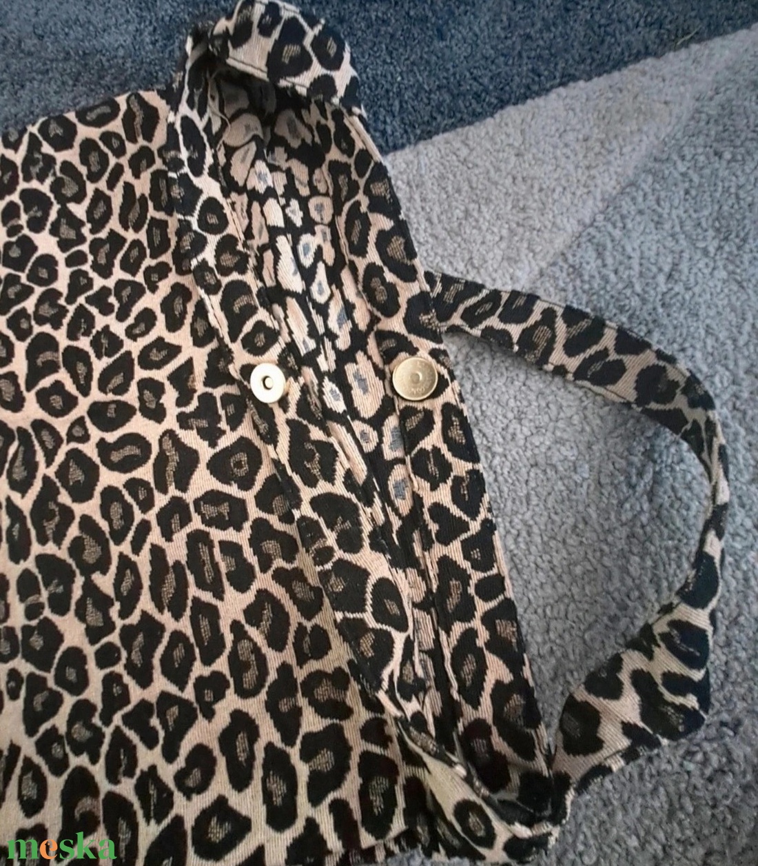 Párduc mintás bevásárló táska  - táska & tok - bevásárlás & shopper táska - kenyeres zsák - Meska.hu