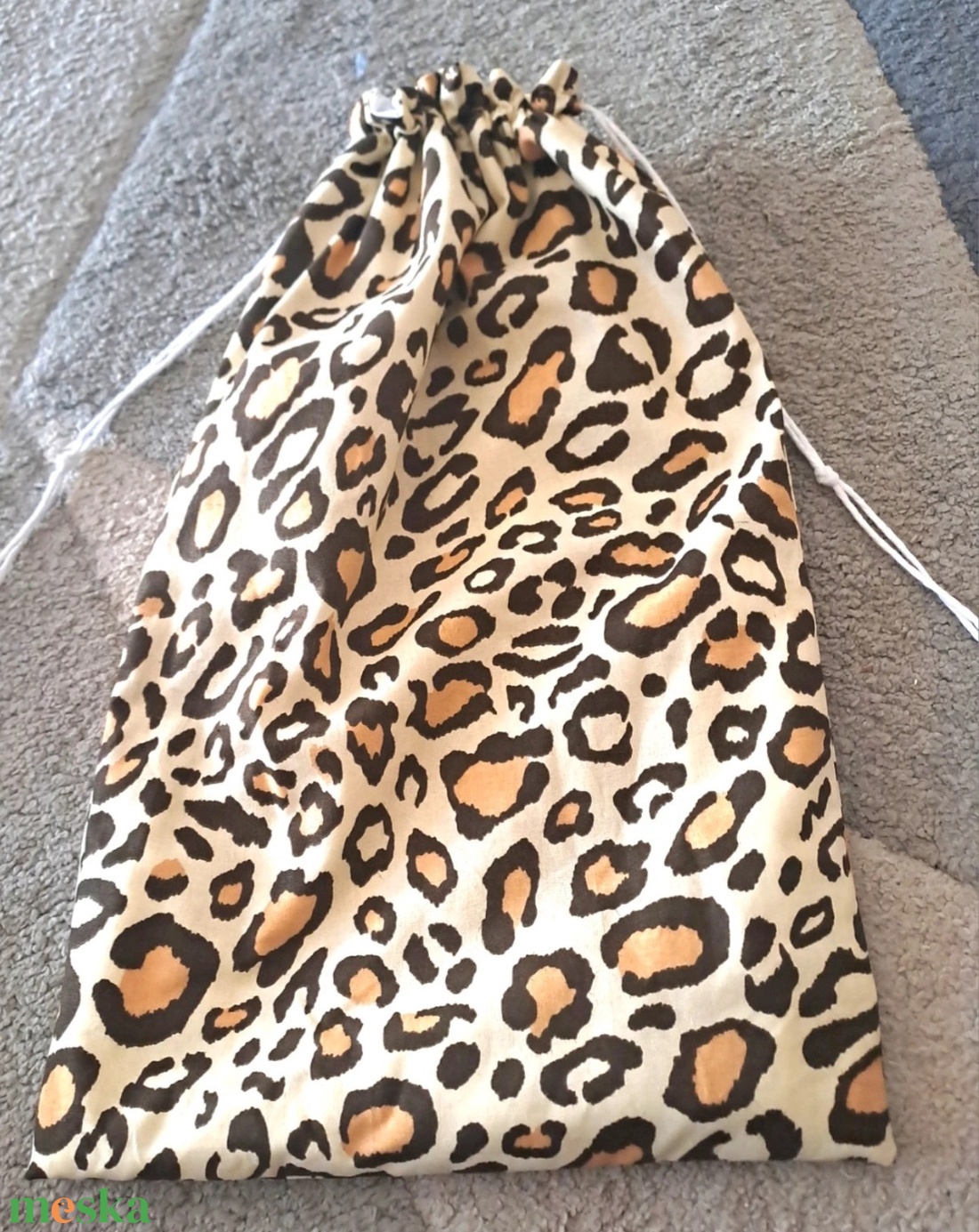 Nagyméretű kenyeres zsák párduc mintával - táska & tok - bevásárlás & shopper táska - kenyeres zsák - Meska.hu