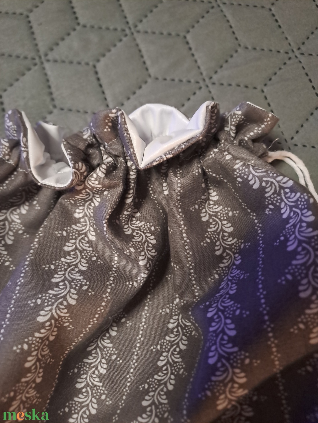 Nagyméretű kenyeres zsák virág mintás - táska & tok - bevásárlás & shopper táska - kenyeres zsák - Meska.hu