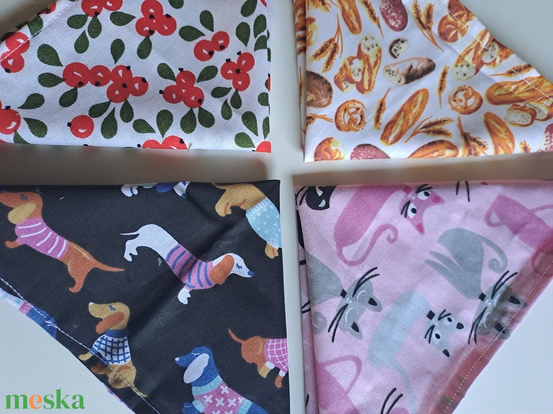 Textil szalvéta 4 db szettben - otthon & életmód - papír, írószer - ajándékozás kellékei - ajándékzsák, csomagolás - Meska.hu