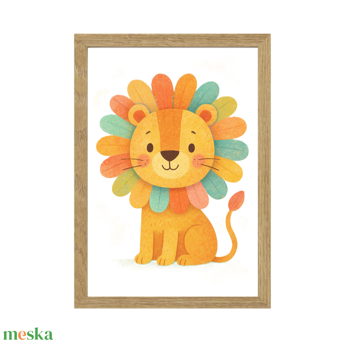 Oroszlános falikép gyerekszobába - Állatos poszter - otthon & életmód - dekoráció - kép & falikép - poszter - Meska.hu