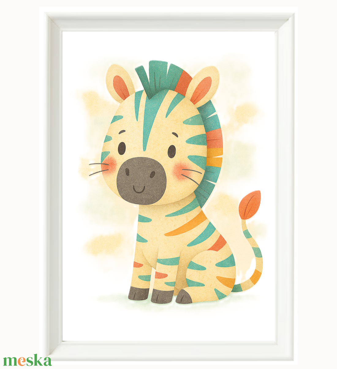 Zebrás falikép gyerekszobába - Állatos poszter - otthon & életmód - dekoráció - kép & falikép - poszter - Meska.hu