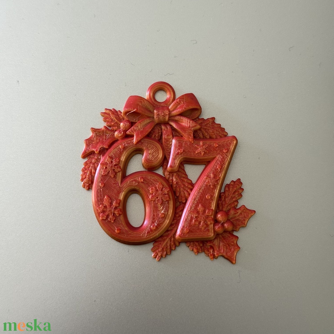 67 (Six-Seven) karácsonyfadísz - karácsony - karácsonyi lakásdekoráció - karácsonyfadíszek - Meska.hu