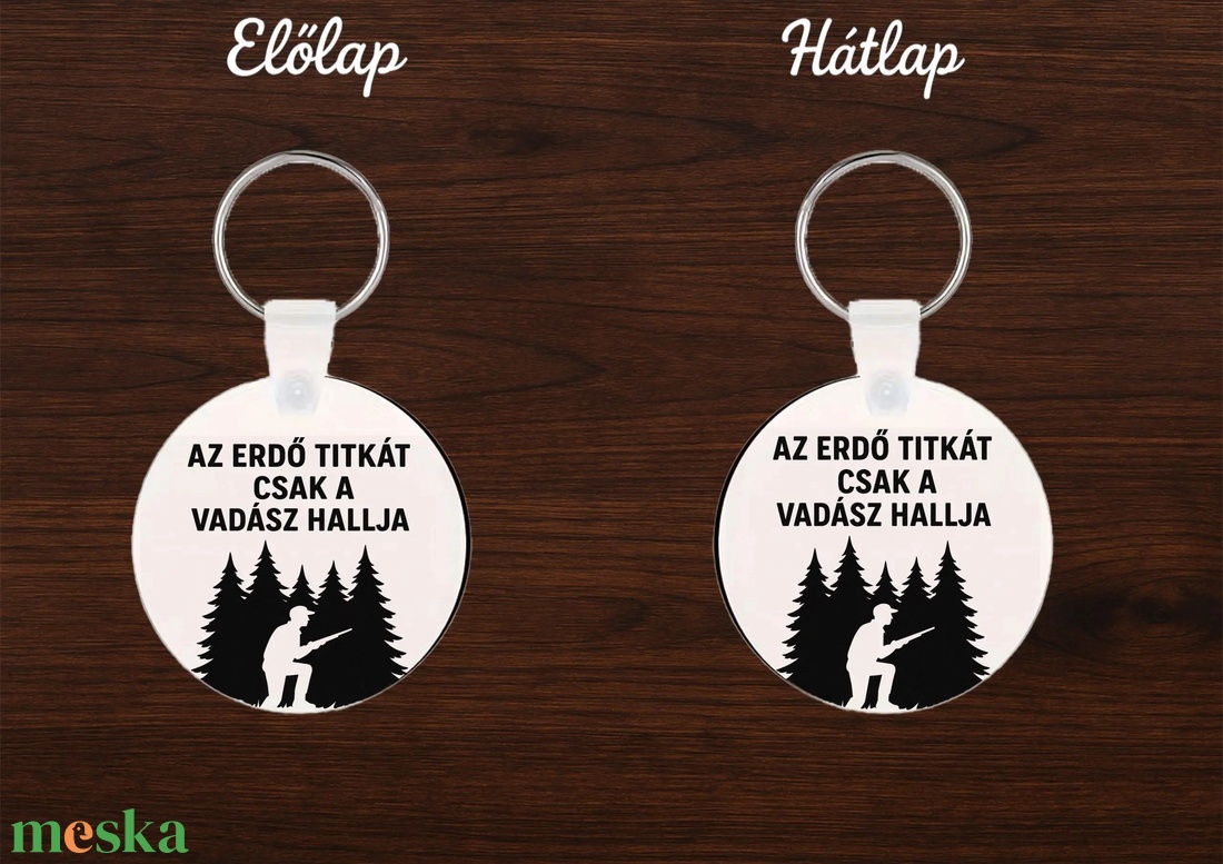Kerek kulcstartó � Az erdő titkát csak a vadász hallja - táska & tok - kulcstartó & táskadísz - kulcstartó - Meska.hu