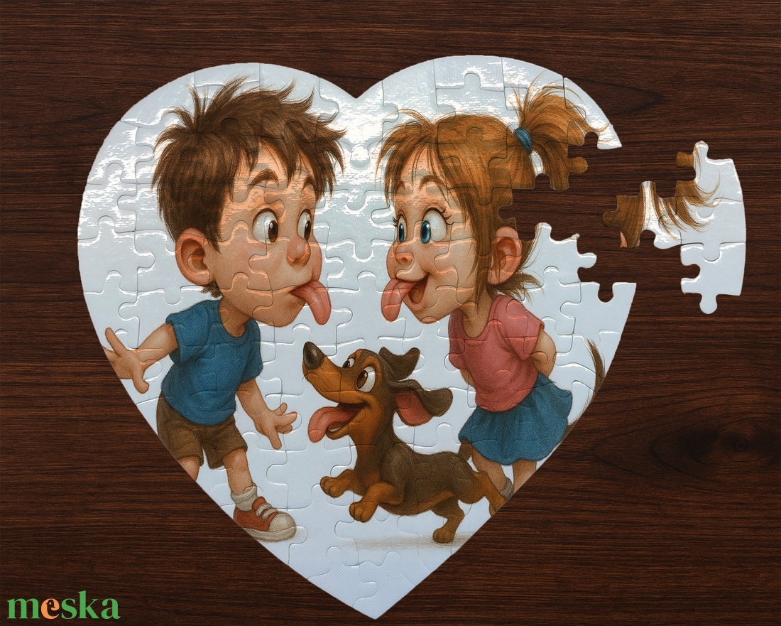 Szív alakú puzzle � egyedi, személyre szabható ajándék - játék & sport - puzzle - hagyományos puzzle - Meska.hu