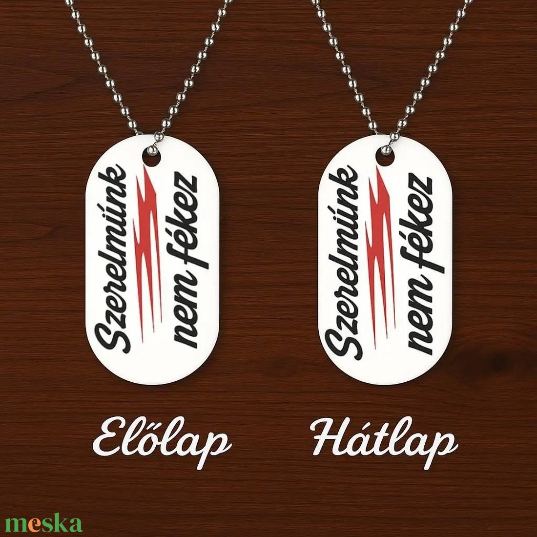 Motoros nyaklánc ajándék � Szerelmünk nem fékez! � egyedi stílusos kiegészítő - ékszer - nyaklánc - medálos nyaklánc - Meska.hu
