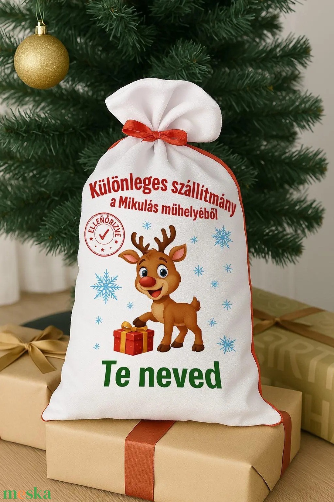 Mikulás zsák � Különleges szállítmány a Mikulás műhelyéből � személyre szabható - karácsony - mikulás - mikulás zsák - Meska.hu