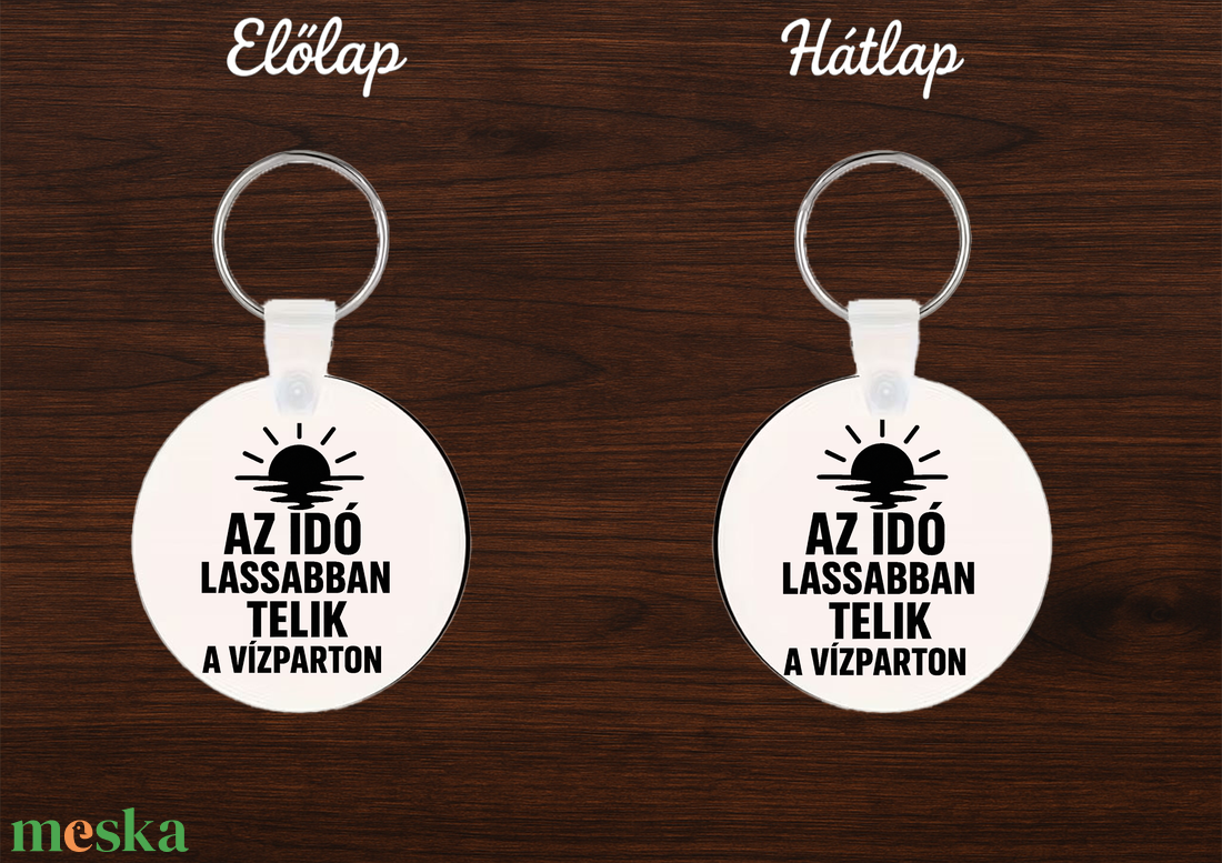 Horgász kulcstartó vízpart mintával � egyedi névvel � szublimált MDF kulcstartó - táska & tok - kulcstartó & táskadísz - kulcstartó - Meska.hu