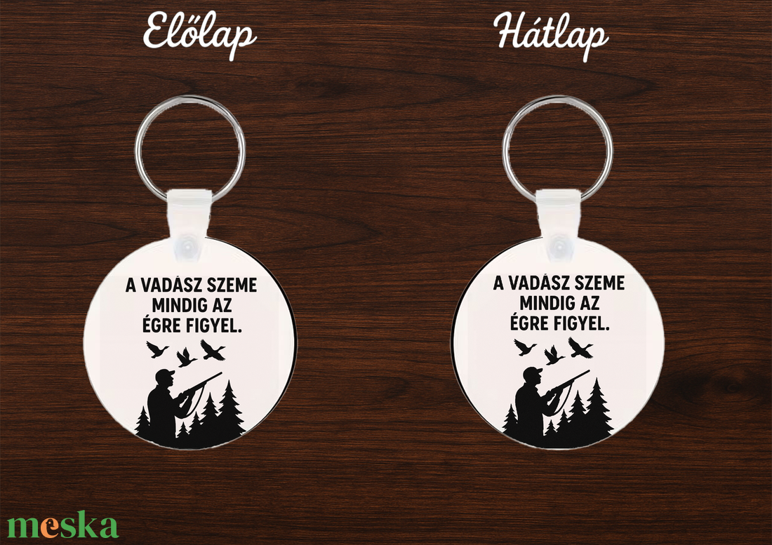 Vadász kulcstartó � egyedi névvel � szublimált MDF kulcstartó vadászoknak - táska & tok - kulcstartó & táskadísz - kulcstartó - Meska.hu
